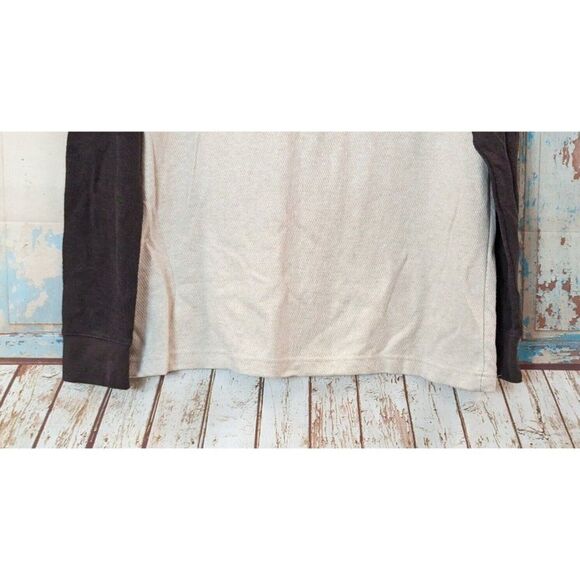 St. John's Bay Mens Size XXL Oatmeal Brown Long Sleeve Crew Neck T-Shirt - Picture 4 of 9